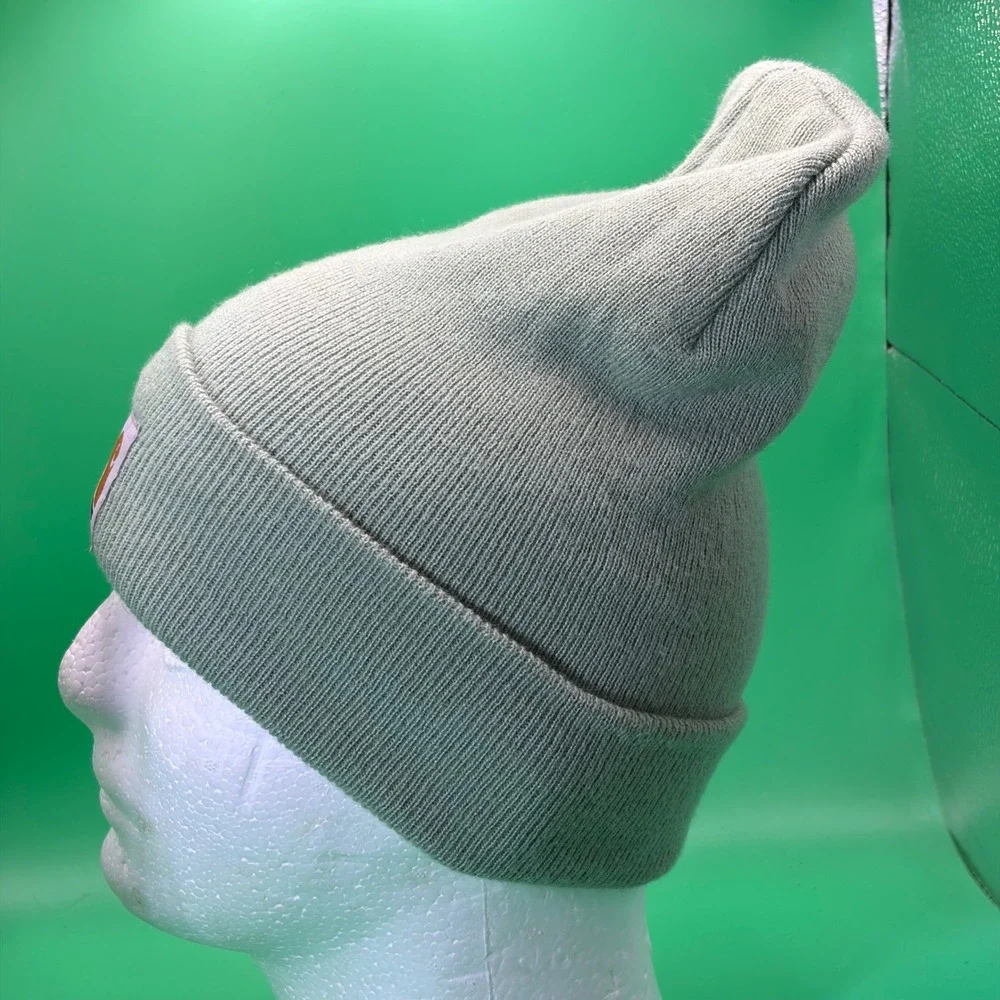 Carhartt A18 Cuffed Knit Beanie Hat Sage Green Acrylic Watch Cap Logo Patch EUC